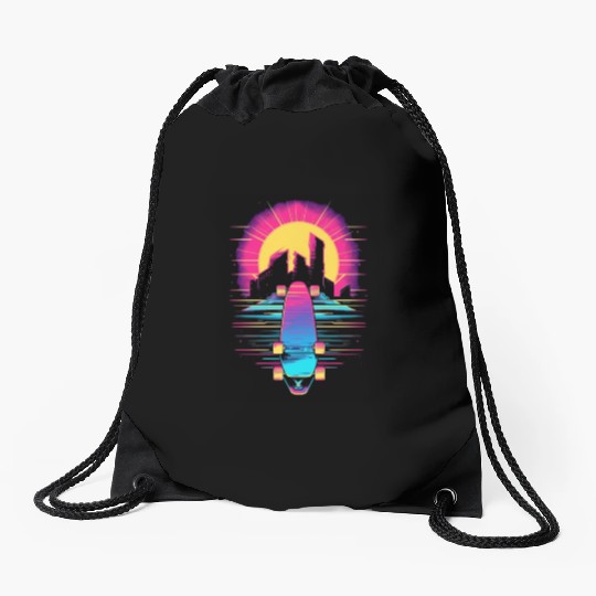 Skateboarding Skateboard Skates 80s 90s Retro Drawstring Bags