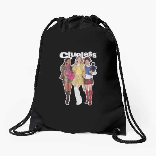 Clueless Bedazzled Logo Drawstring Bags