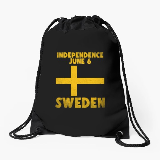 Sweden Independence Day 6Th June Patriotic Drawstring Bags