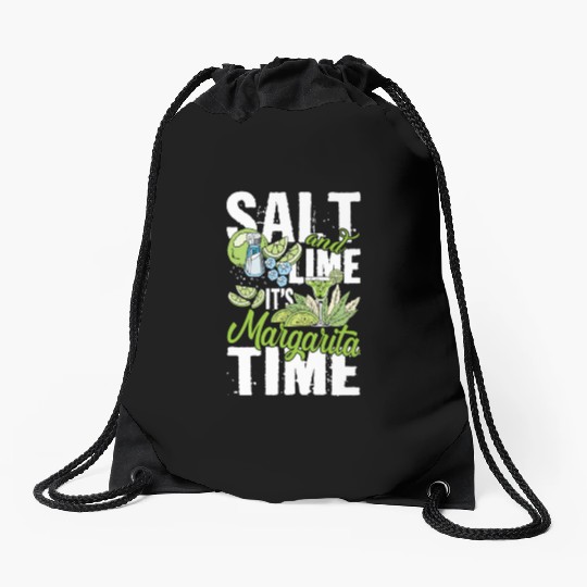 Salt And Lime It'S Margarita Time Pub Crawl Pytime Drawstring Bags