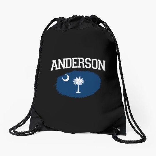 Anderson Sc South Carolina Flag Usa Sports Drawstring Bags