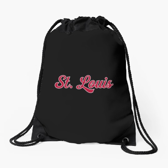 St Louis 1970S Wordmark Script Drawstring Bags