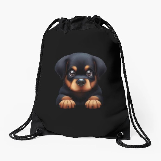 Rottweiler Loyalty Drawstring Bags