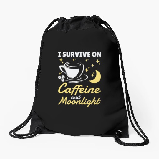 Night Shift Worker Graveyard Duty Drawstring Bags