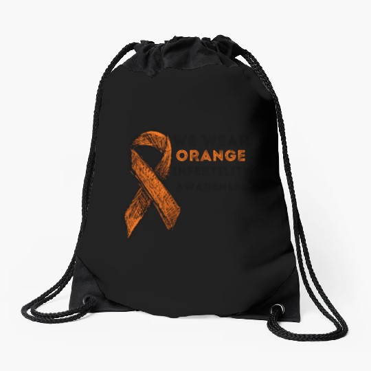 We Wear Orange Infertility Awareness Drawstring Bags
