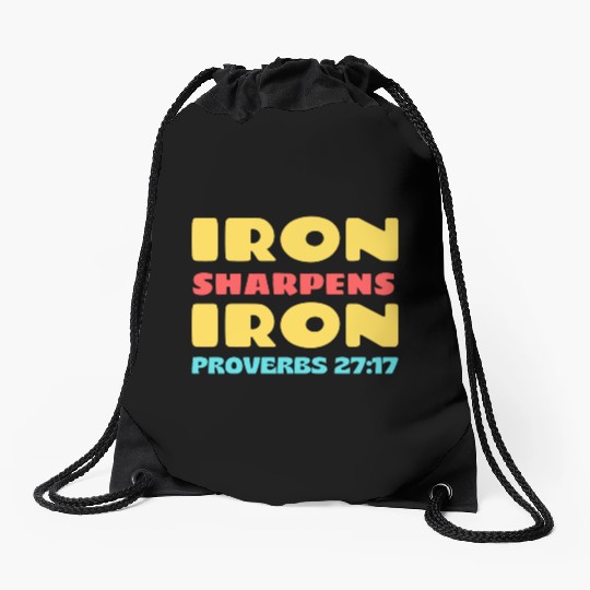 Iron Sharpens Iron nature Drawstring Bags