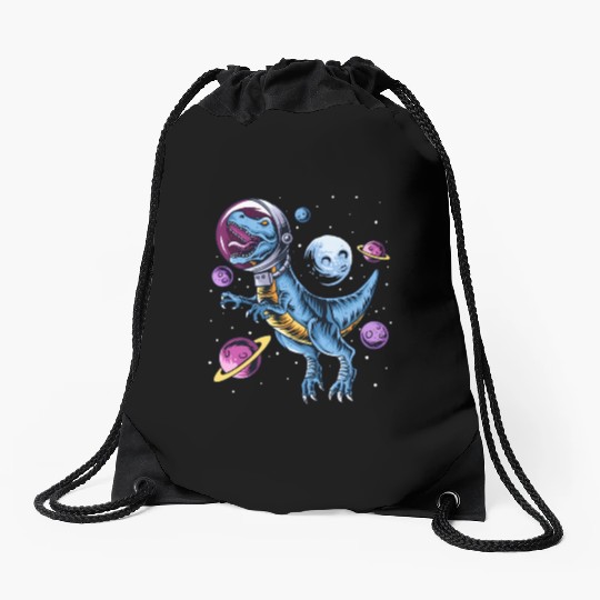 Dinosaur Astronauts Science Fiction Science Drawstring Bags