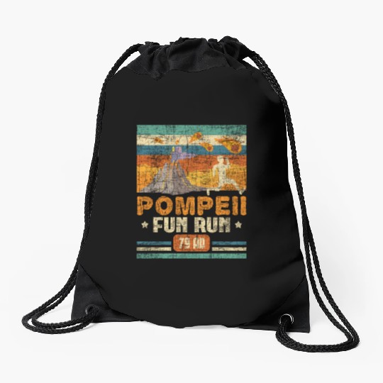 Pompeii Fun Run - Geography Volcanologist Drawstring Bags