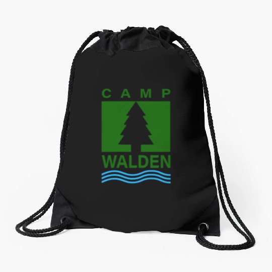 Camp Walden Pocket Summer Camp Drawstring Bags