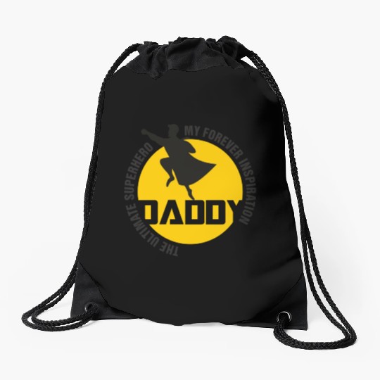 DADDY - The Ultimate Super Hero Drawstring Bags