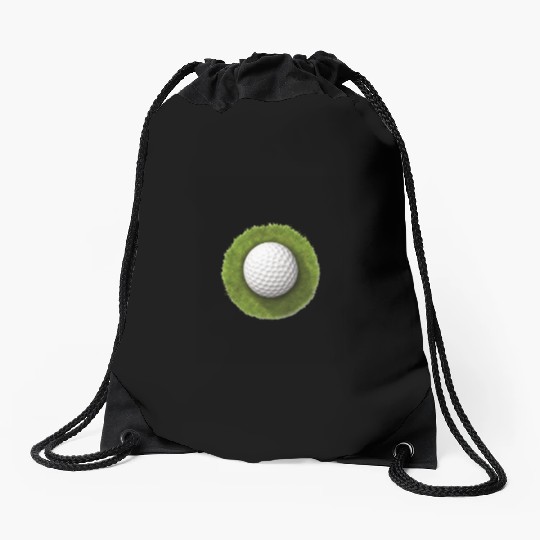 Golf Ball Green Grass Golfer Golf Player Golfing Drawstring Bags