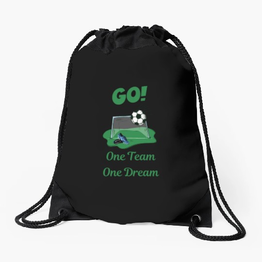 Soccer Star One Team and One Dream Lets Go Drawstring Bags
