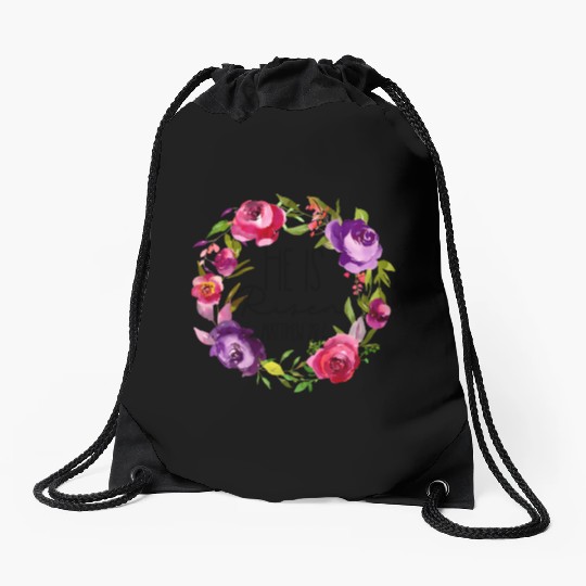 He Is Risen Floral Easter For Christiann Mom Drawstring Bags