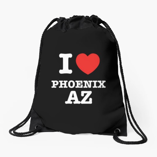 I Heart Phoenix Arizonna Love Drawstring Bags