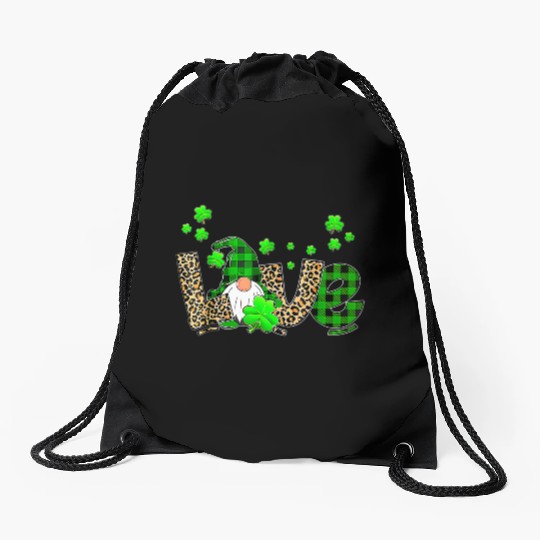 Bleached Love St Patric Day Gnomes Shamrock For Drawstring Bags