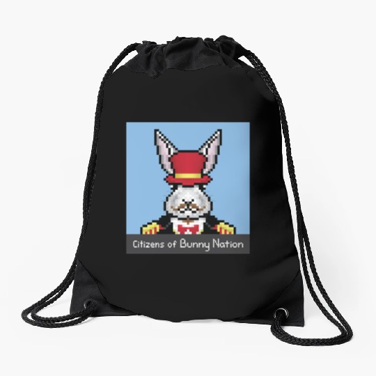 Citizens of Bunny Nation NFT #34 Artwork Drawstring Bags