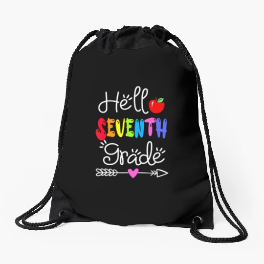 Hello 7th Grade Teacher Back to School Drawstring Bags