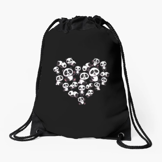 Panda Panda Panda Bear He Drawstring Bags