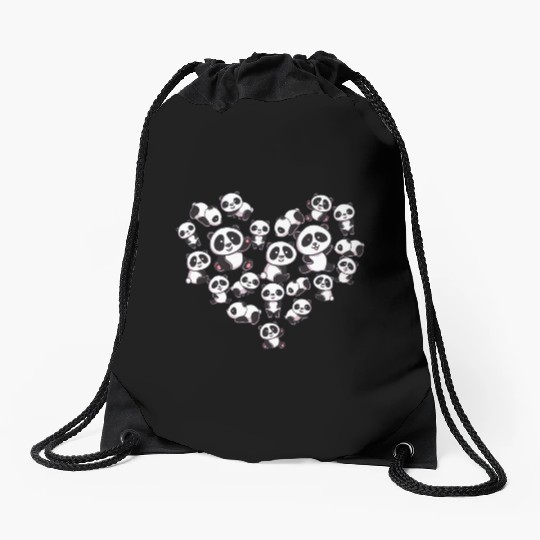 Panda Panda Panda Bear He Drawstring Bags