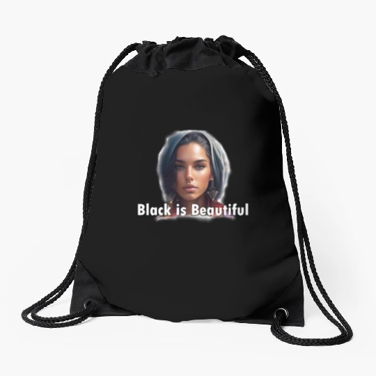 Black is Beautiful Drawstring Bags