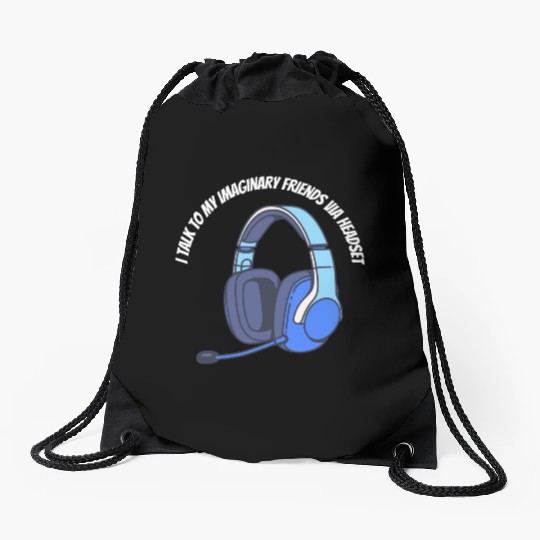 Gamer Imaginary Friends Drawstring Bags