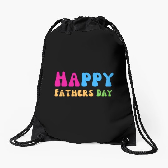 Happy Fathers Day i love you dad Heart Daddy funny Drawstring Bags