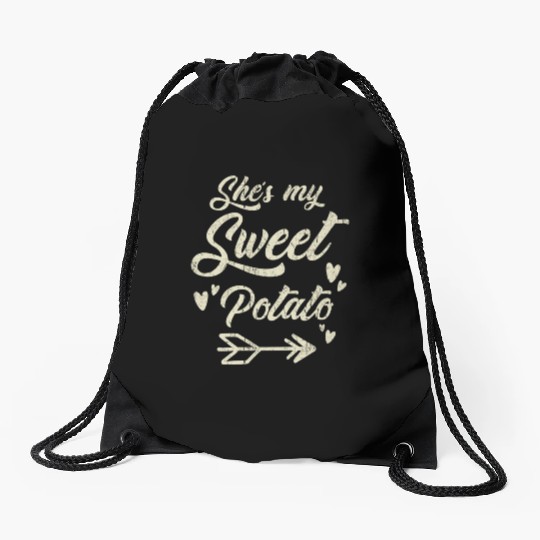 She My Sweet Potato Drawstring Bags