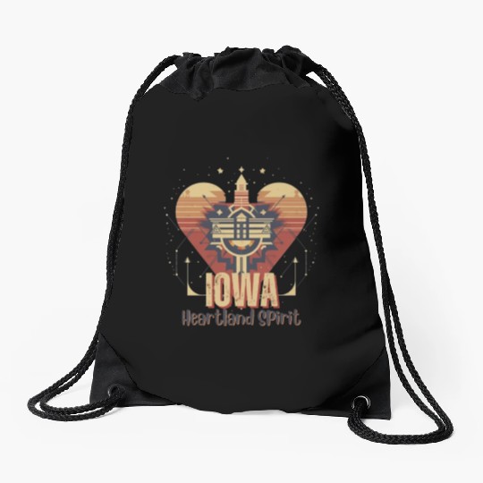 IOWA Heartland Spirit Drawstring Bags