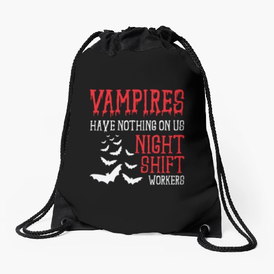 Night Shift Worker Graveyard Duty Drawstring Bags
