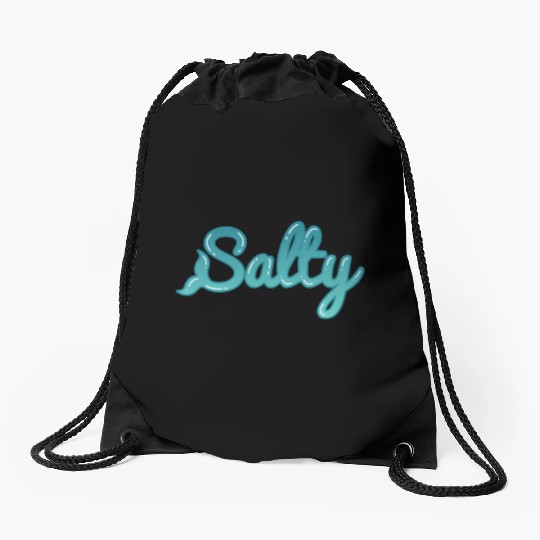 Salty Triggered Mermaid Sailor Open Ocean Water Drawstring Bags