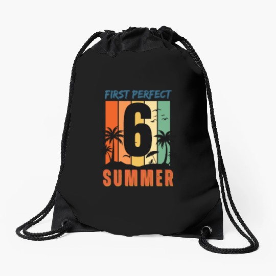 First perfect (number) summer version 2 light Drawstring Bags