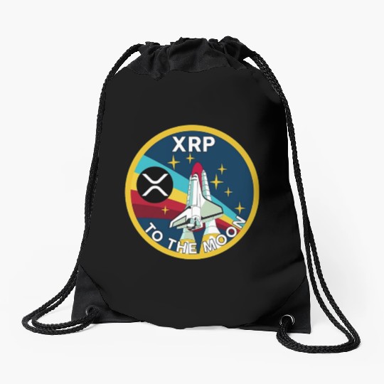 XRP Cryptocurrency-TO THE MOON Drawstring Bags