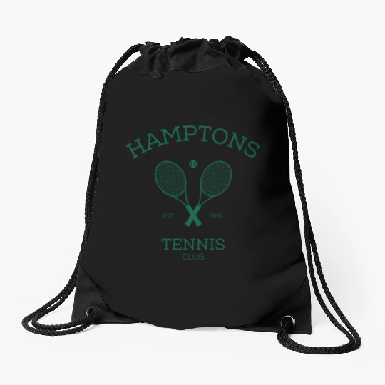Hamptons New York Preppy Tennis Drawstring Bags