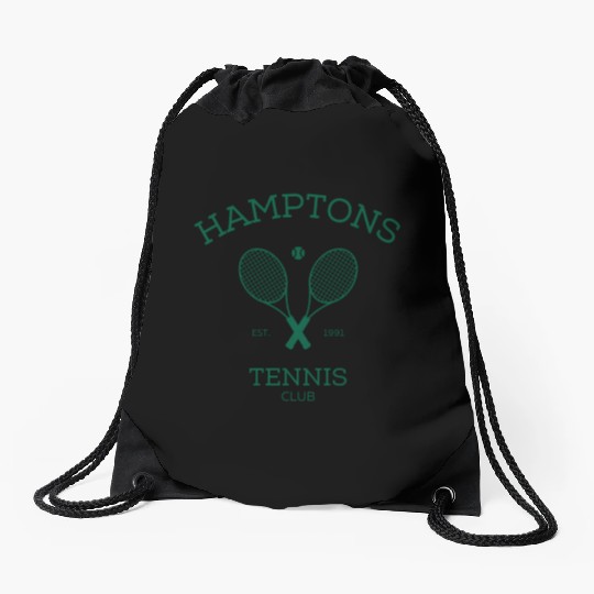 Hamptons New York Preppy Tennis Drawstring Bags