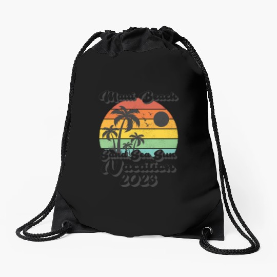 Sea Sand Sun Vacation 2023 Hawaii Maui Drawstring Bags