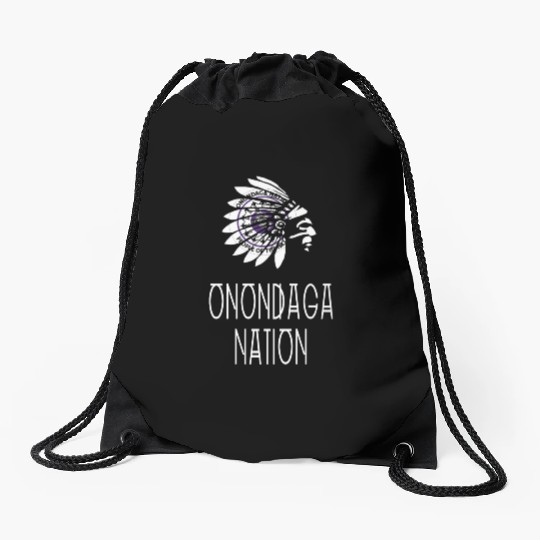 Onondaga Nation Indigenous Native American Headdre Drawstring Bags