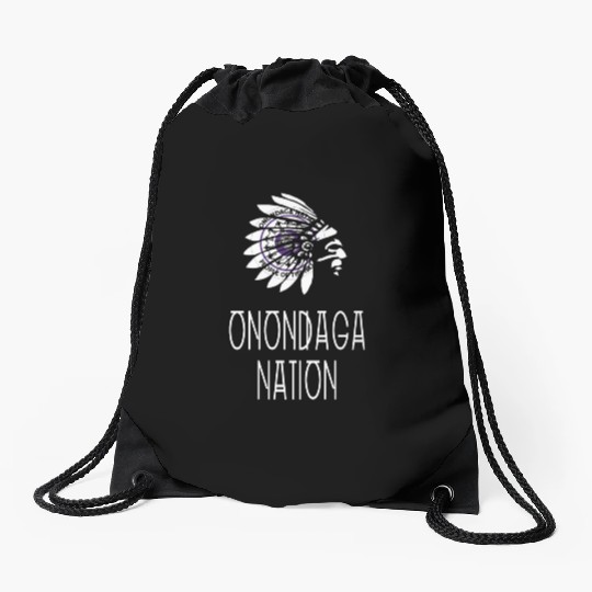 Onondaga Nation Indigenous Native American Headdre Drawstring Bags