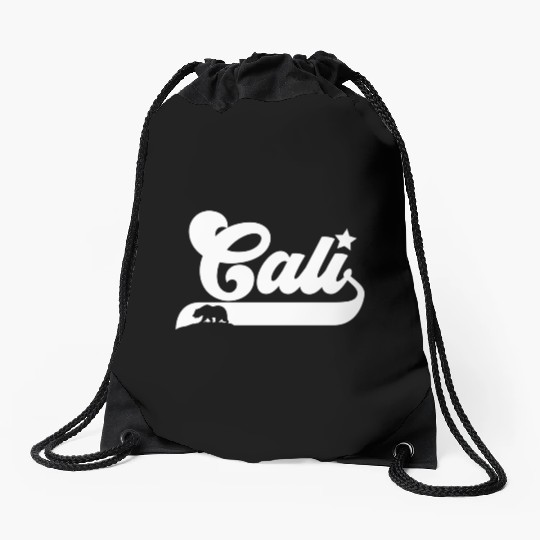 Cali California Bear Usa State Beauty Drawstring Bags