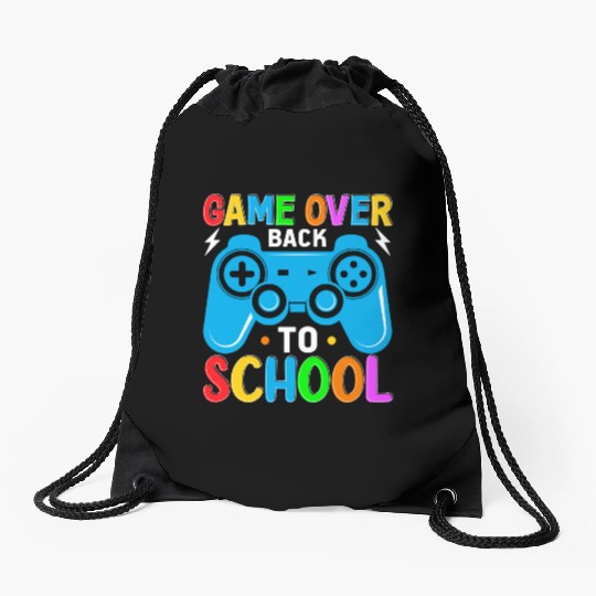 Game Over Back To School Drawstring Bags