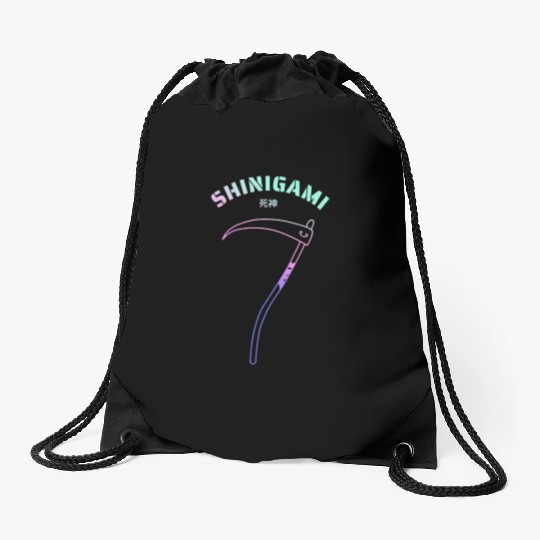 Shinigami scythe - god of death Drawstring Bags