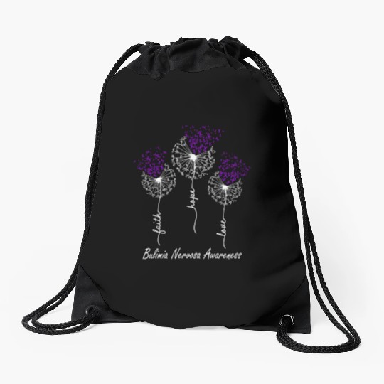 Faith Hope Love Bulimia Nervosa Awareness Drawstring Bags