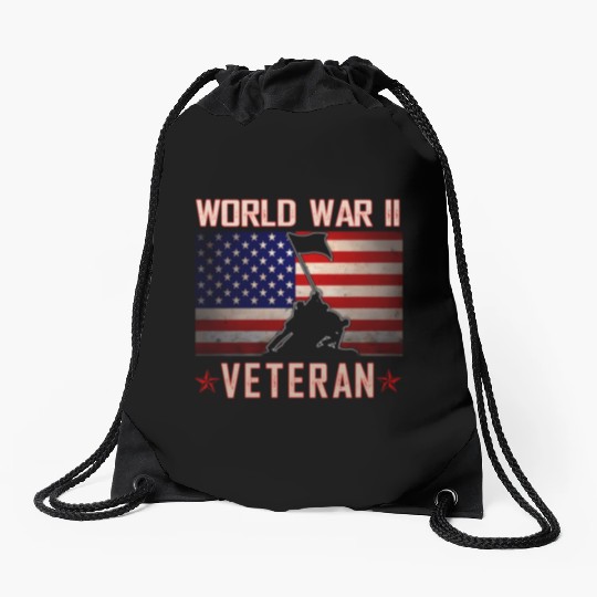 American Patriot Wwii Veteran Military World War 2 Drawstring Bags