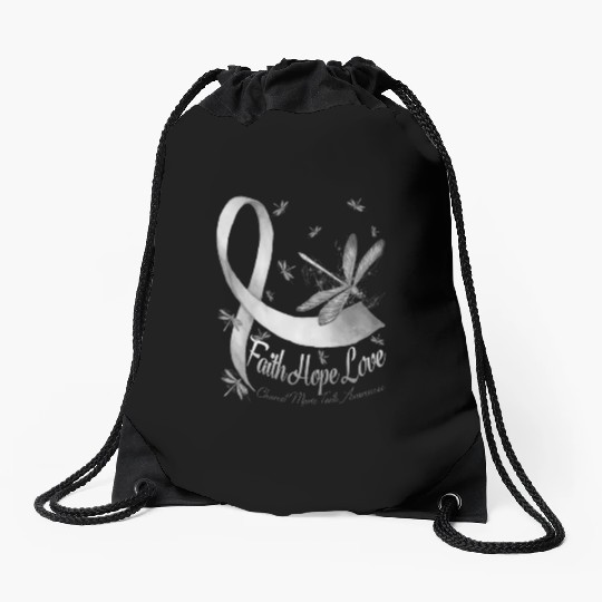Faith Hope Love Charcot Marie Tooth Awareness Drawstring Bags