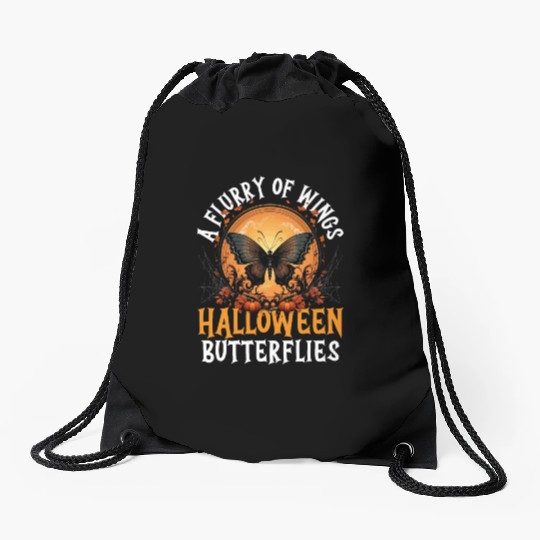 Butterfly Halloween Trick Or Treat Insect Lover Drawstring Bags