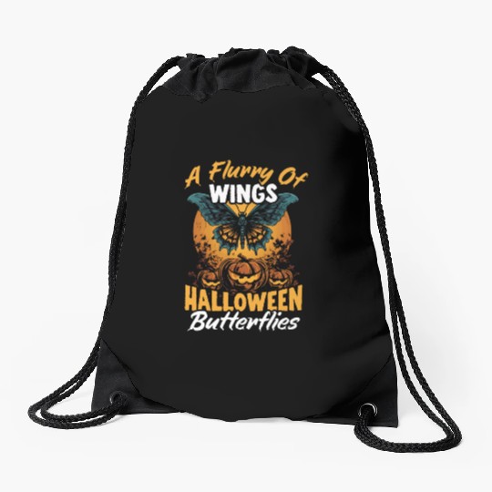 Butterfly Halloween Trick Or Treat Insect Lover Drawstring Bags