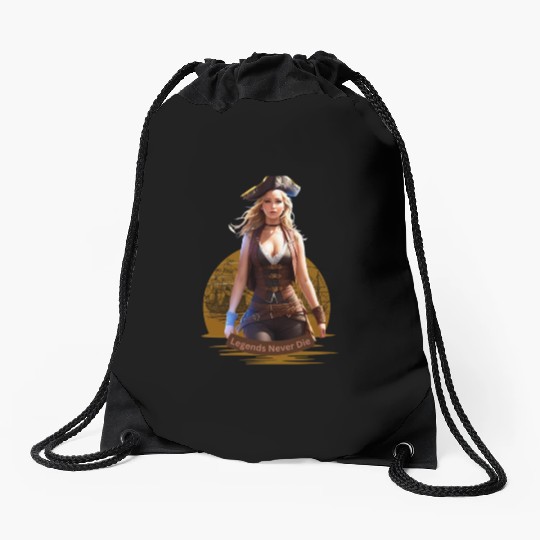 Legends Never Die Drawstring Bags