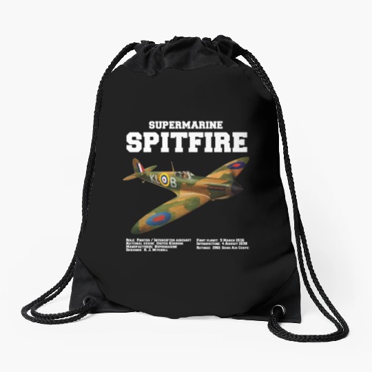 Supermarine Spitfire | WW2 Plane Drawstring Bags