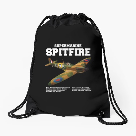 Supermarine Spitfire | WW2 Plane Drawstring Bags