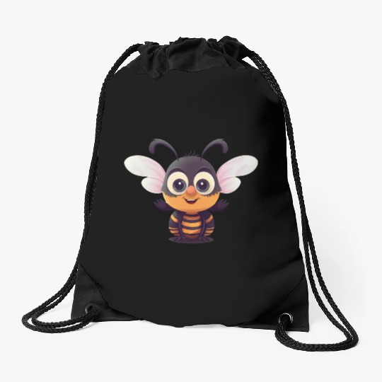 Cute Superhero Bee Bumblebee Wasp Drawstring Bags