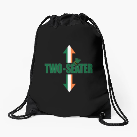 Irish Flag Two Seater Party-Trashy Humor Drawstring Bags